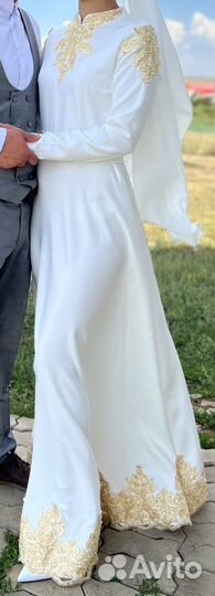 Свадебное платье на никах