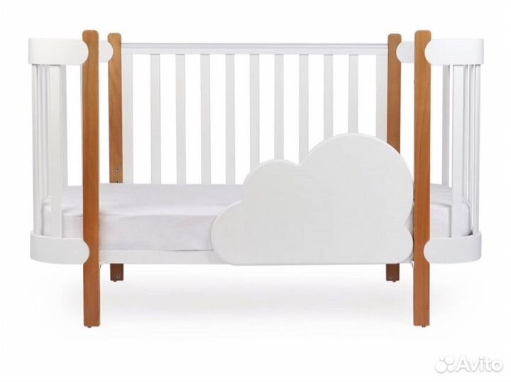 Детская кроватка 2 в 1 с маятником happy baby