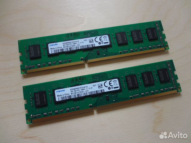 Озу DDR3 16Gb (2x8Gb) 1600MHz (16 чипов)