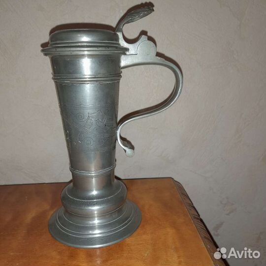 Антикварная оловяная кружка Сантессон