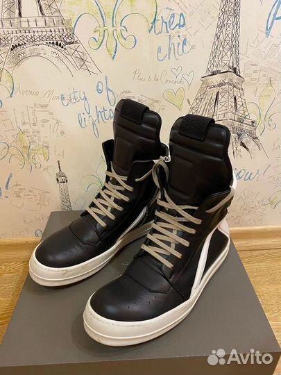 Rick Owens Geobasket Black Milk