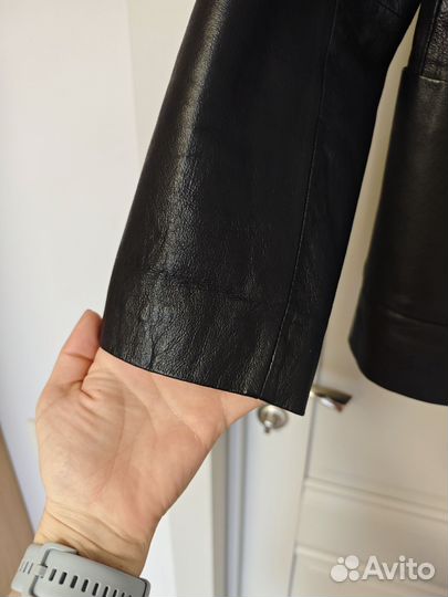 Кожаный пиджак размер 42