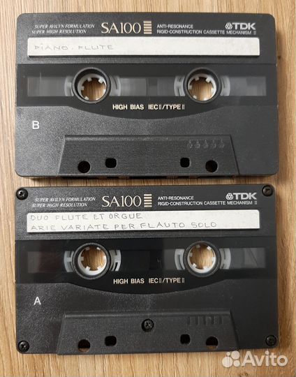 Аудиокассета-TDK SA 100-2 штуки-б/у