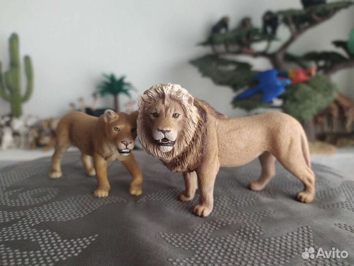 Schleich Papo лев тигр тигрица