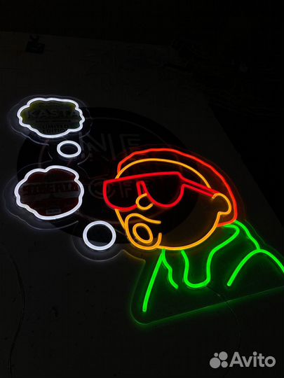 Неоновая вывеска из гибкого неона
