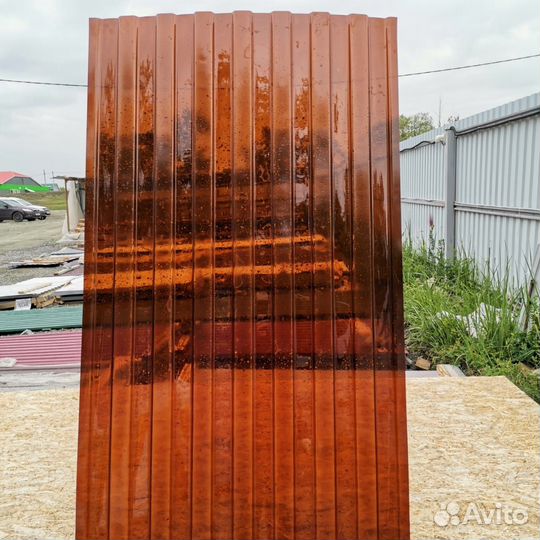 Профлист пэт пластиковый 2Х0,9м прозрачный