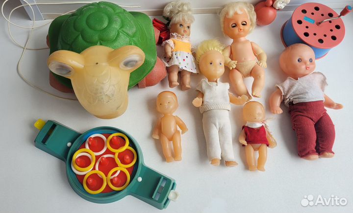 Разные детские игрушки из СССР. Пластмасса. Пупсы