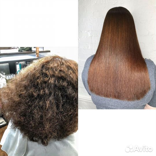 Кератиновое выпрямление волос