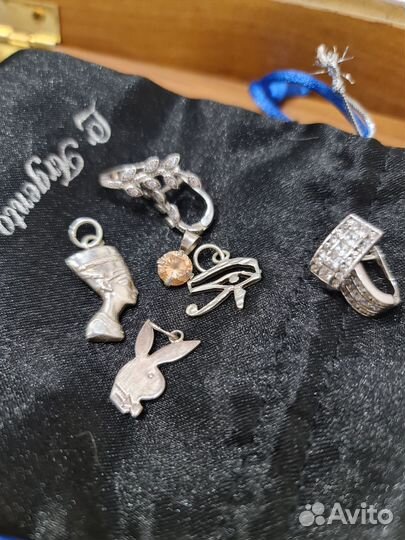Кольцо 925 пробы,кулон и серьги женские