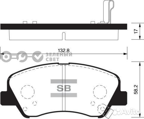 Sangsin brake SP1399 Колодки тормозные передние hy