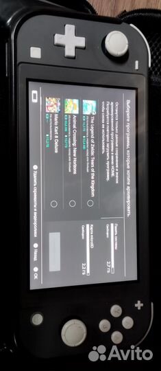 Чипированная серая Nintendo switch lite
