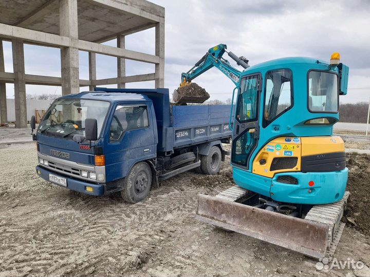 Услуги мини экскаватора. Аренда миниэкскаватора