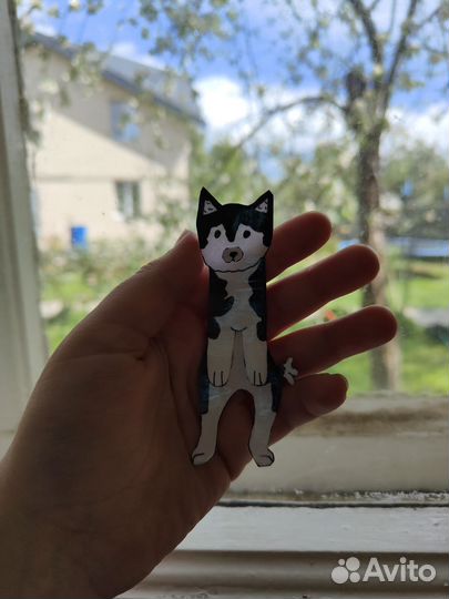 Бумажная собака хаски