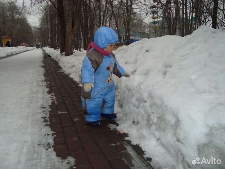 Зимний комбинезон для мальчика от рождения до 2 ле