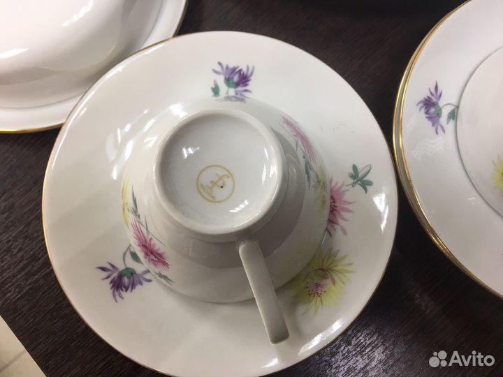 Винтаж: Чайно-кофейный сервиз ГДР ‘ Астры’