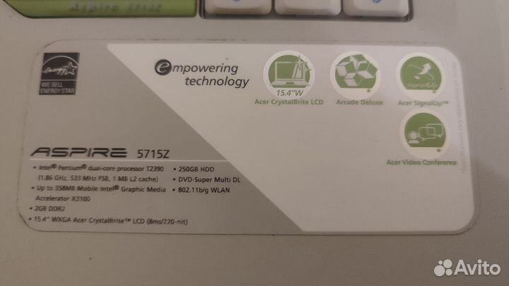 Ноутбук acer aspire 5715Z