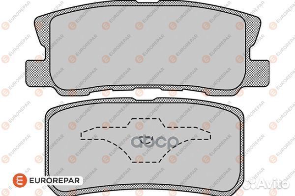 Колодки тормозные зад 1617265280 eurorepar