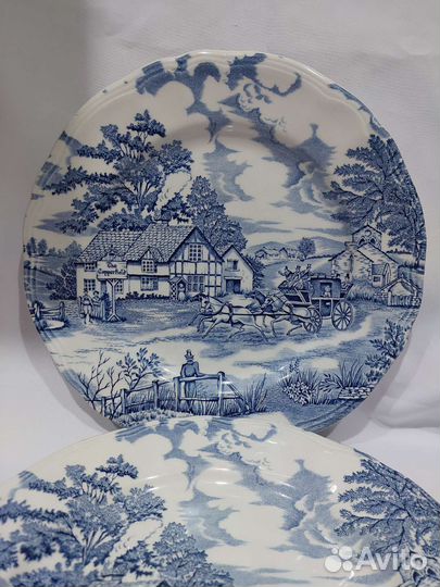 Тарелки Англия, винтаж, диаметр 25, 5см