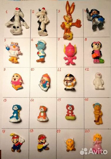 Игрушки из шок. яиц Tombola (Томбола) и др. 90-е