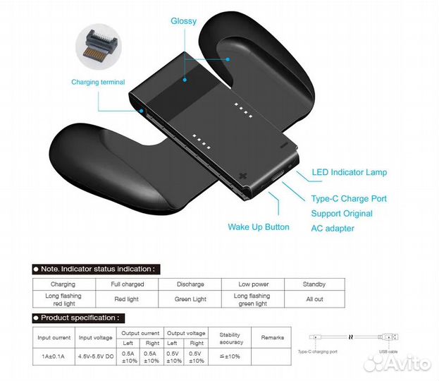 Подзаряжающий держатель dobe Nintendo NEW