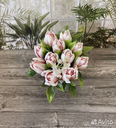 Букет тюльпанов из мыла (11 тюльпанов)