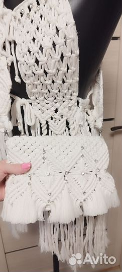 Сумочка- клатч макраме