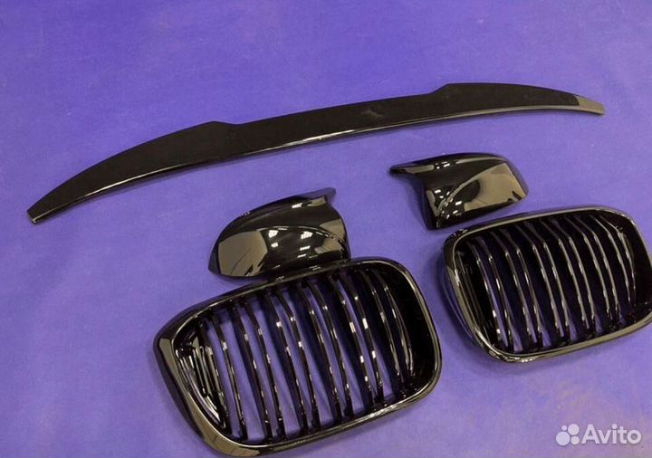 Спойлер зеркала ноздри BMW X4 G02 черный глянец