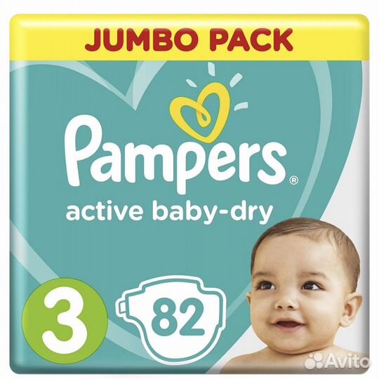 Подгузники Pampers Active Baby-Dry 3 и 4