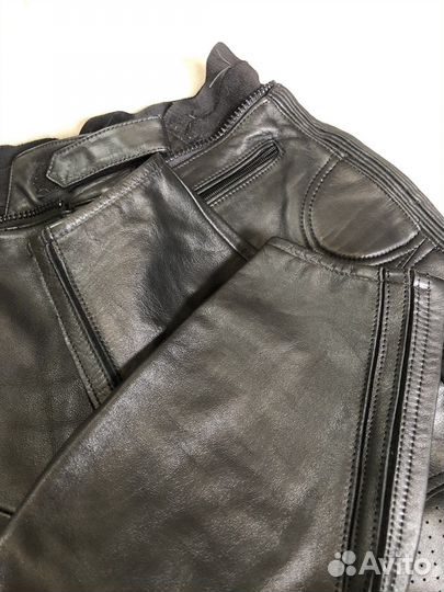 Кожаные женские мотоштаны 46-48