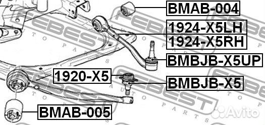 Bmbjbx5 Пыльник опоры шаровой 36x28x17.6