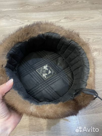 Мужская зимняя шапка, меховая, норка