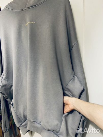 Худи оверсайз Monochrome hoodie mandala acid grey