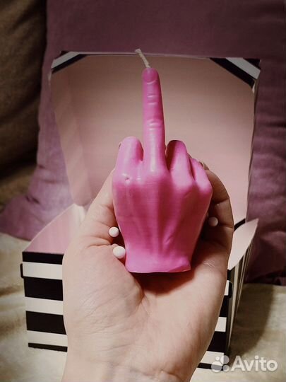 Свечи фигурные розовый череп ароматический