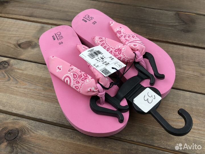 Детские шлепки сланцы для девочки новые OVS