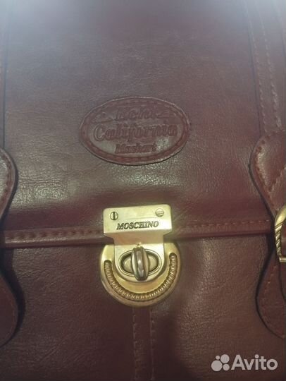 Кожаный портфель Moschino