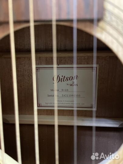 Гитара акустическая Ditson D-10