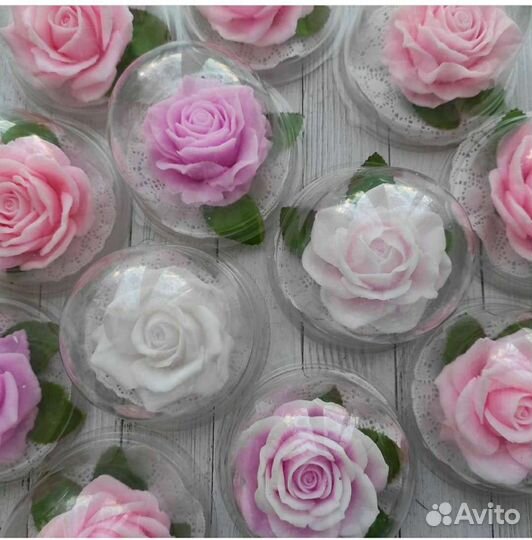 Роза в колбе. мыло ручной работы