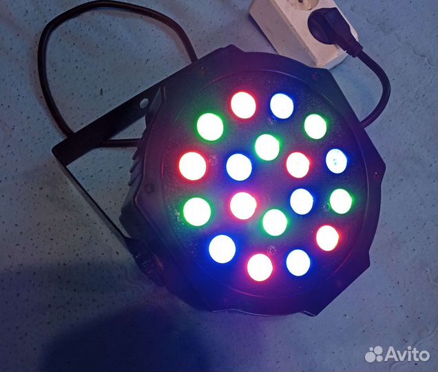 LED цветной диско прожектор