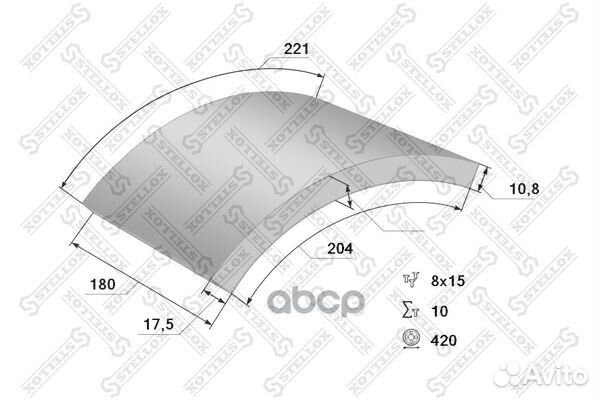 85-00900-SX накладки торм.с заклепк.stdувел.ре