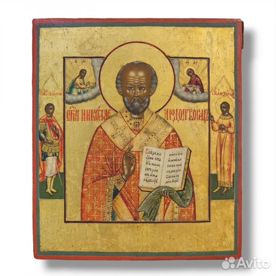 Старинная икона Святого Николая Чудотворца