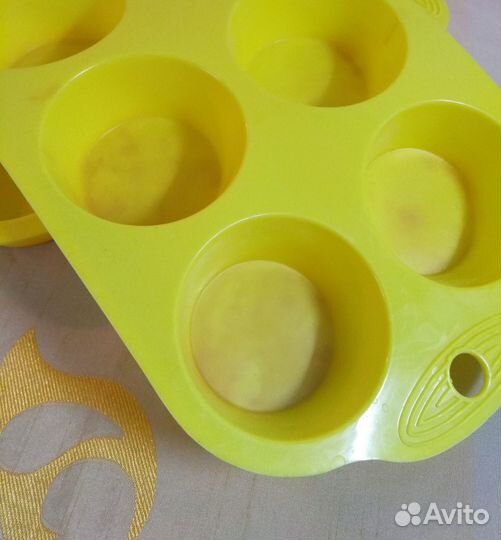 Форма для выпечки кексов, силикон, 2 штуки