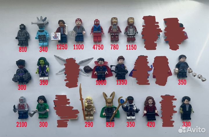 Lego марвел минифигурки