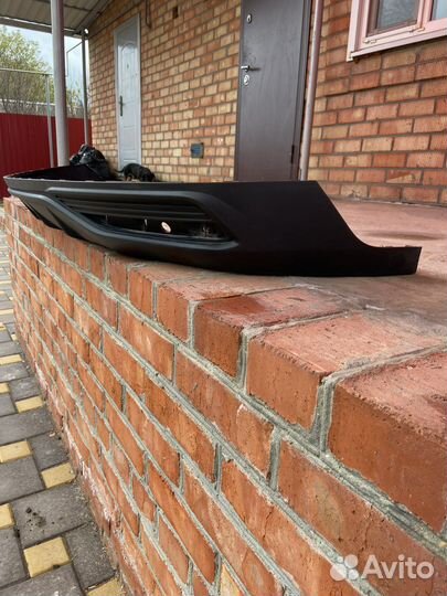 Губа на задний бампер solaris 21