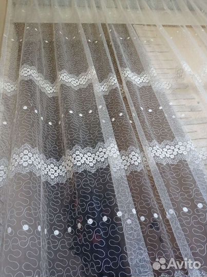 Шторы тюль на кухню или лоджию,укорочена