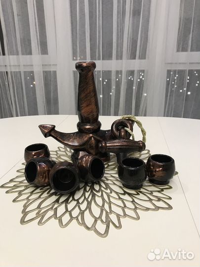 Графин и стопки, подарочный набор, керамика