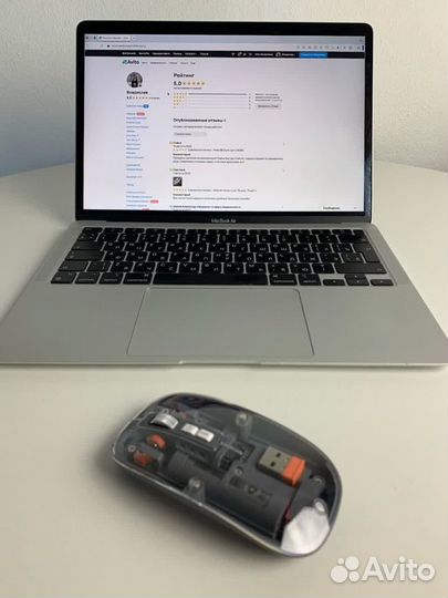 Беспроводная прозрачная мышка для пк или ноутбука