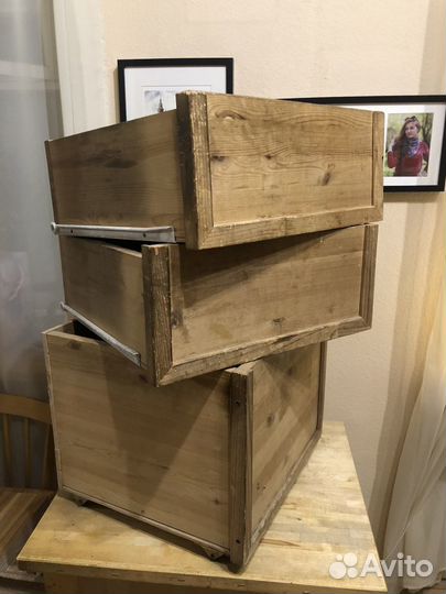 Ящик деревянный для хранения (выдвижной)