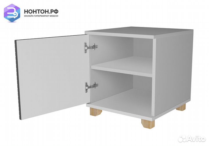 Тумба прикроватная со створкой Копенгаген белая