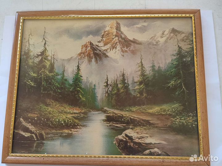 Картина пейзаж в рамке