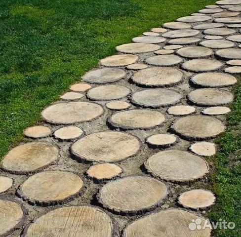 Спилы/срезы дуба для мощения дорожек